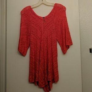 Pink long flow shirt